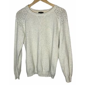 Max & Mia Womens Sweater Size M Studded Shoulder